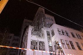 An Aerial Bomb At The Derzhprom Building In The Center Of Kharkiv