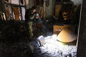 An Aerial Bomb At The Derzhprom Building In The Center Of Kharkiv