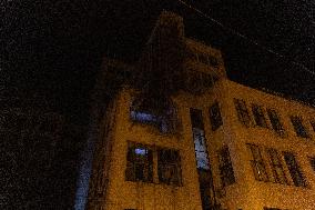 An Aerial Bomb At The Derzhprom Building In The Center Of Kharkiv