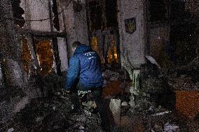 An Aerial Bomb At The Derzhprom Building In The Center Of Kharkiv