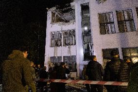 An Aerial Bomb At The Derzhprom Building In The Center Of Kharkiv