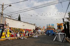 Residents Of Tláhuac Decorate Their Houses On The Eve Of The Day Of The Dead In Mexico City