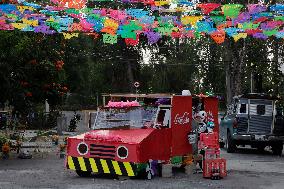 Residents Of Tláhuac Decorate Their Houses On The Eve Of The Day Of The Dead In Mexico City