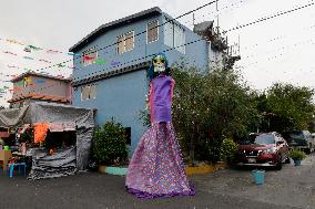 Residents Of Tláhuac Decorate Their Houses On The Eve Of The Day Of The Dead In Mexico City