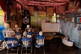 Residents Of Tláhuac Decorate Their Houses On The Eve Of The Day Of The Dead In Mexico City