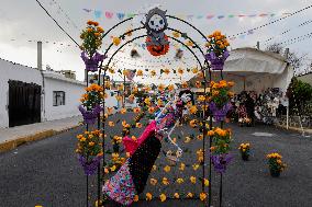 Residents Of Tláhuac Decorate Their Houses On The Eve Of The Day Of The Dead In Mexico City