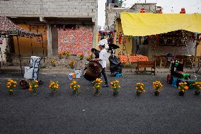 Residents Of Tláhuac Decorate Their Houses On The Eve Of The Day Of The Dead In Mexico City