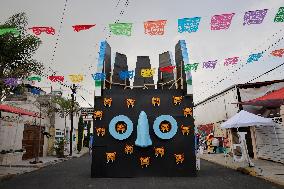 Residents Of Tláhuac Decorate Their Houses On The Eve Of The Day Of The Dead In Mexico City