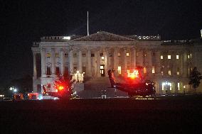 US Capitol Police Conduct Emergency Drills With Military And Police Helicopters On October 28, 2024.