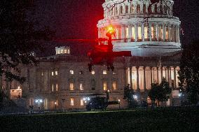 US Capitol Police Conduct Emergency Drills With Military And Police Helicopters On October 28, 2024.