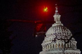 US Capitol Police Conduct Emergency Drills With Military And Police Helicopters On October 28, 2024.