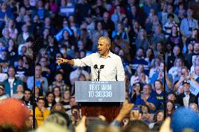 Former President Barack Obama Rallies For Harris-Walz In Philadelphia