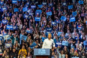 Former President Barack Obama Rallies For Harris-Walz In Philadelphia