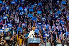 Former President Barack Obama Rallies For Harris-Walz In Philadelphia