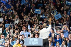 Former President Barack Obama Rallies For Harris-Walz In Philadelphia