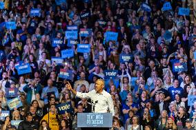 Former President Barack Obama Rallies For Harris-Walz In Philadelphia