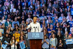 Former President Barack Obama Rallies For Harris-Walz In Philadelphia