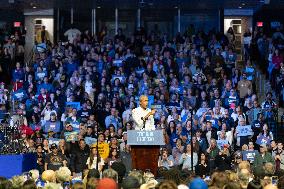 Former President Barack Obama Rallies For Harris-Walz In Philadelphia