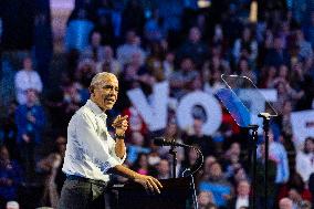 Former President Barack Obama Rallies For Harris-Walz In Philadelphia