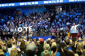 Former President Barack Obama Rallies For Harris-Walz In Philadelphia