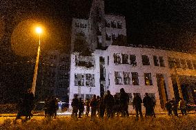 Russia Bombs Historic Soviet Skyscraper - Kharkiv