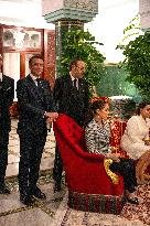 Quiet Moment Of French Presidential Couple And Royal Family - Rabat