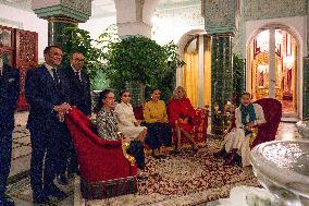 Quiet Moment Of French Presidential Couple And Royal Family - Rabat