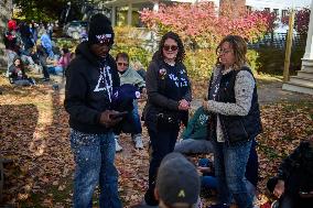 Harris And Walz Rally In Ann Arbor - Michigan