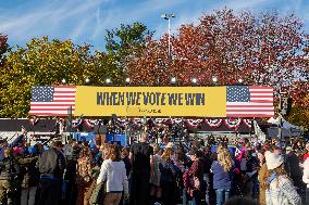 Harris And Walz Rally In Ann Arbor - Michigan