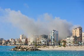 Israel Launches Airstrikes On Tyre - Lebanon