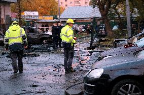 Russian drone attack in Kyiv