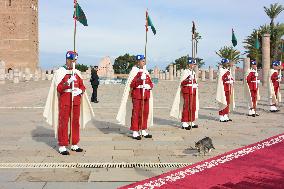 President Macron And Brigitte Macron At Mausoleum Of Mohammed V - Rabat