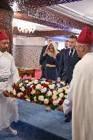 President Macron And Brigitte Macron At Mausoleum Of Mohammed V - Rabat