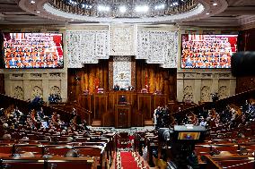 President Macron Delivers A Speech At Parliament - Rabat