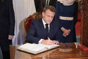 President Macron And Brigitte Macron At Mausoleum Of Mohammed V - Rabat