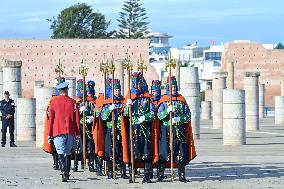 President Macron And Brigitte Macron At Mausoleum Of Mohammed V - Rabat