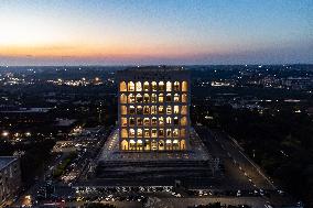 Sunset Aerial Views In Eur, Rome