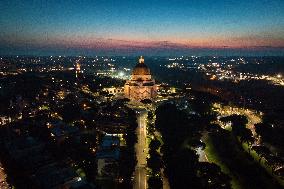 Sunset Aerial Views In Eur, Rome