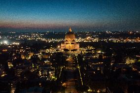 Sunset Aerial Views In Eur, Rome