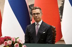 President Alexander Stubb of Finland on state visit to China