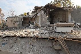 Aftermath of Russian missile attack in Dnipros Novokodatskyi district