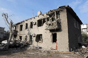 Aftermath of Russian missile attack in Dnipros Novokodatskyi district