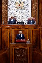 President Macron Delivers A Speech At Parliament - Rabat