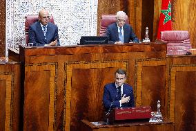 President Macron Delivers A Speech At Parliament - Rabat