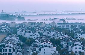 Advection Fog Appearing in Wafang Village