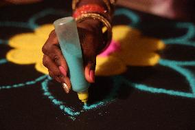 Rangoli Art For The Festival Of Diwali