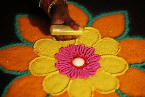 Rangoli Art For The Festival Of Diwali