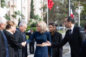 Brigitte Macron and Lalla Meryem Visit a School - Morocco