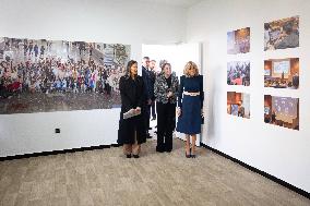 Brigitte Macron and Lalla Meryem Visit a School - Morocco