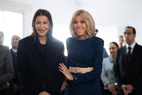 Brigitte Macron and Lalla Meryem Visit a School - Morocco